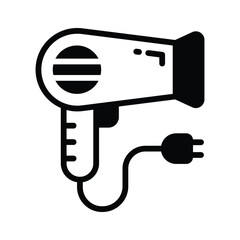 Get this glyph style icon of handheld blow dryer