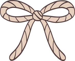 Cowgirl Rope Bow Ribbon Loop Knot Illustration