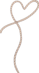 Cowgirl Rope Heart Loop Knot Illustration