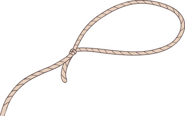 Cowgirl Rope Noose loop Knot Illustration
