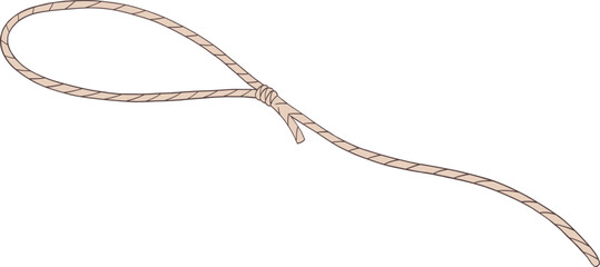 Cowgirl Rope Noose loop Knot Illustration