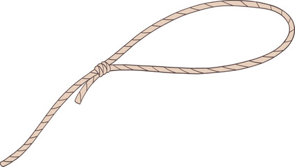Cowgirl Rope Noose loop Knot Illustration