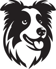 Border Collie Dog Vector – Silhouette 