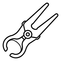 Industrial Clamp Icon in Clean Line Style