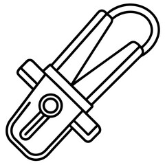 Industrial Clamp Icon in Clean Line Style
