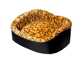 Empty pet bed providing comfort and relaxation for cats or dogs