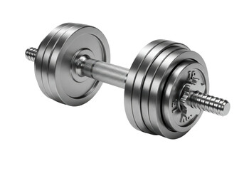 Naklejka premium Isolated Chrome Dumbbell Weight Training Fitness