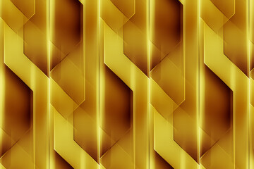 Seamless golden/yellow geometric pattern with a modern metallic texture, luxurious elegant abstract wallpaper design