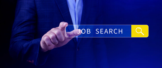 Job search concept, find your career, using looking at online website, Concept of career...