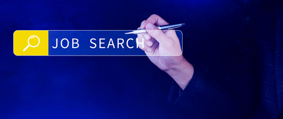 Job search concept, find your career, using looking at online website, Concept of career...
