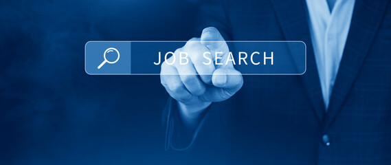 Job search concept, find your career, using looking at online website, Concept of career...