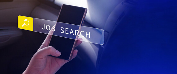 Job search concept, find your career, using looking at online website, Concept of career...