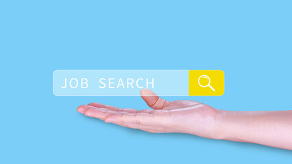Job search concept, find your career, using looking at online website, Concept of career exploration and employment opportunity, Unemployed