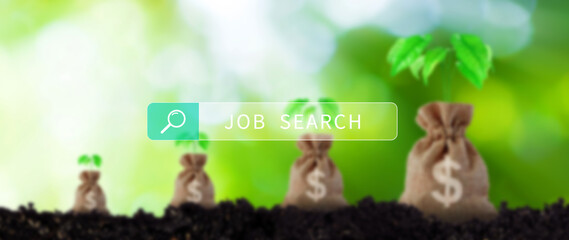Job search concept, find your career, using looking at online website, Concept of career exploration and employment opportunity, Unemployed