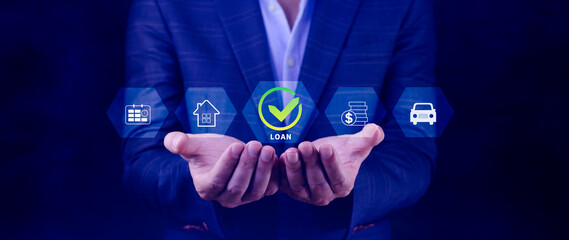 Loan, Financial loan agreement concept, investment and finance concept, fundraising, Personal Loan Assessment and Loans concept. Financial loan agreement