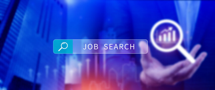 Job search concept, find your career, using looking at online website, Concept of career exploration and employment opportunity, Unemployed