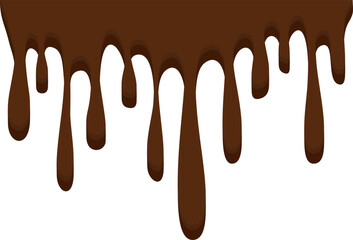 Melted Chocolate Dripping Illustration
