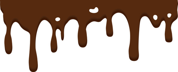Melted Chocolate Dripping Illustration