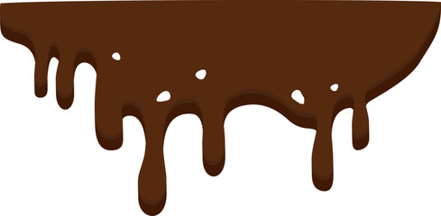 Melted Chocolate Dripping Illustration