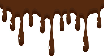 Melted Chocolate Dripping Illustration