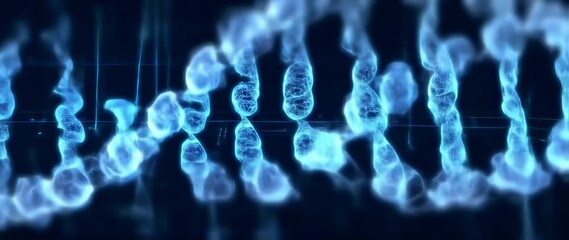 Detailed visualisation of a dna strand - Powered by Adobe