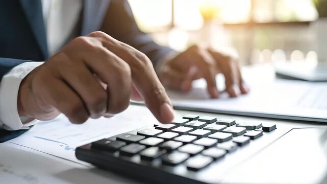 Calculating tax implications for resident using calculator and financial documents business office for accurate finance planning