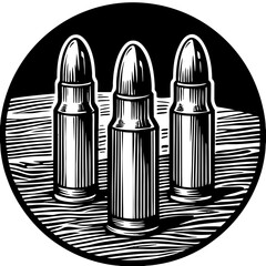 bullet (linocut style)