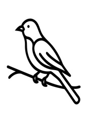 Obraz premium Minimalist Bird Logo Vector in Flat Style