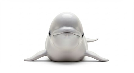 Fototapeta premium 白いベルーガクジラ 穏やかな表情 優しい光 清楚な白 (Shiroi beruga kujira odayakana hyoujou yasashii hikari kissouna shiro) This translates roughly to: 