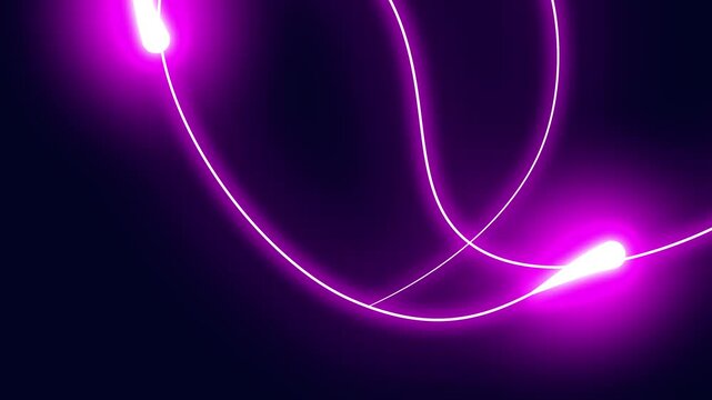 Gradient Light Streaks Flowing on Dark Background &ndash; Abstract Motion Loop