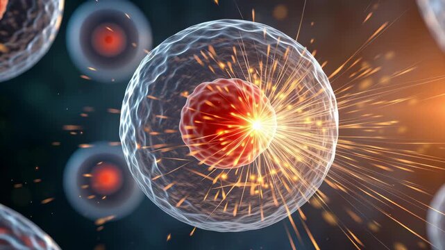 Tumor suppression concept ,Exploring Microscopic Cell Structure and Energy Interactions in Dynamic Biological Science