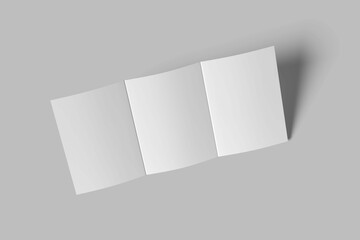 Trifold A5 Mockup Design Blank