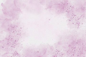 Pastel Purple & Pink Splashes Watercolor Wash Texture with Cloudy Effect Painting Background - Abstract Artwork, Perfect for Decorative Wallpaper, Wedding Cards, Social Media Template, Web Design