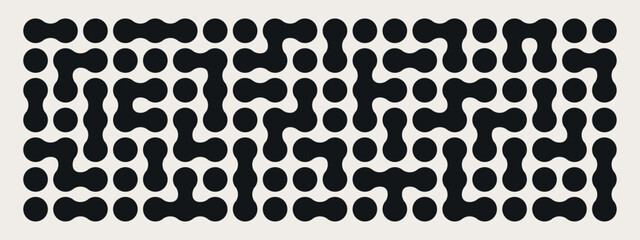 Minimal vector background with abstract dot and metaball shapes. Modern geometric texture with bubble forms. Perfect for tech design, UI, posters, and creative projects.