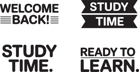 Obraz premium Motivational Study and Learning Banners
