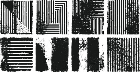 set of grunge texture Vintage halftone texture pack grunge distressed dots, Light black and white grunge background. Abstract texture of dust transparent background.