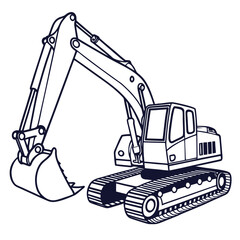 Excavator construction vehicle heavy machinery industrial