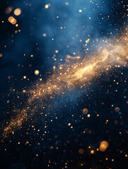 Naklejka premium Glowing galaxy and stars in the night sky, cosmic wonder