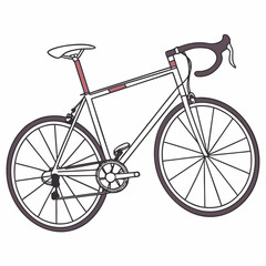 Lightweight road bicycle with dark handlebars road bike