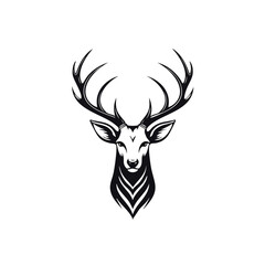 Elegant Deer Silhouette Vector Icon for Wildlife, Forest Animal, Hunting, and Nature Design Projects in Minimal Style