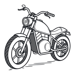 Fototapeta premium Vintage motorcycle illustration retro transport