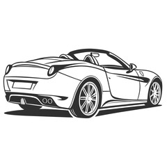 Sleek black convertible sports car with sporty wheels luxury automotive