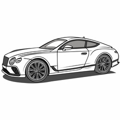 Sleek luxury coupe with sunroof modern car elegant design