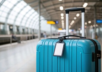 mockup, luggage, tag, empty, baggage, label, information, travel, paper, suitcase, blank, bag, isolated, card, design, white, note, strap, identity, trip, template, identify, string, personal, hang,