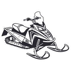 Sleek snowmobile with sharp lines and dynamic design winter vehicle sport