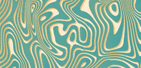 Green  and Yellow Trippy Psychedelic Texture Vector Illustration