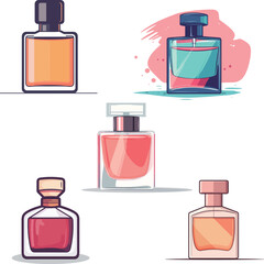 Cartoon perfume bottle illustration material

