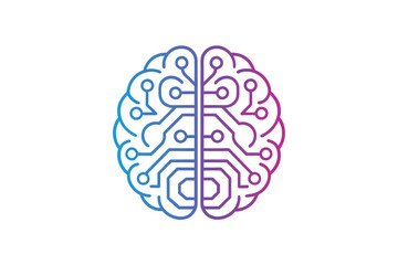 Mind and Circuitry: An illustration showcasing the intricate relationship between the human brain and advanced technology, beautifully rendered with circuits.