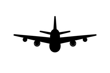 fighter aircraft silhouette vector, fighter plane icon vector illustration 