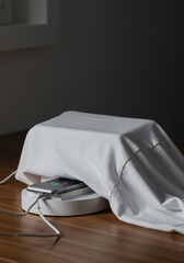 Wireless Charging Under a T-Shirt Minimalist Tech Setup